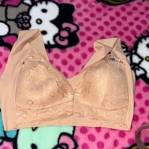 Lace Trim Nude Bralette